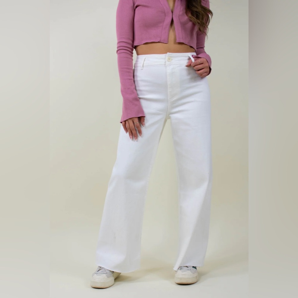 Grey Bandit Straight Wide Leg Denim Pants